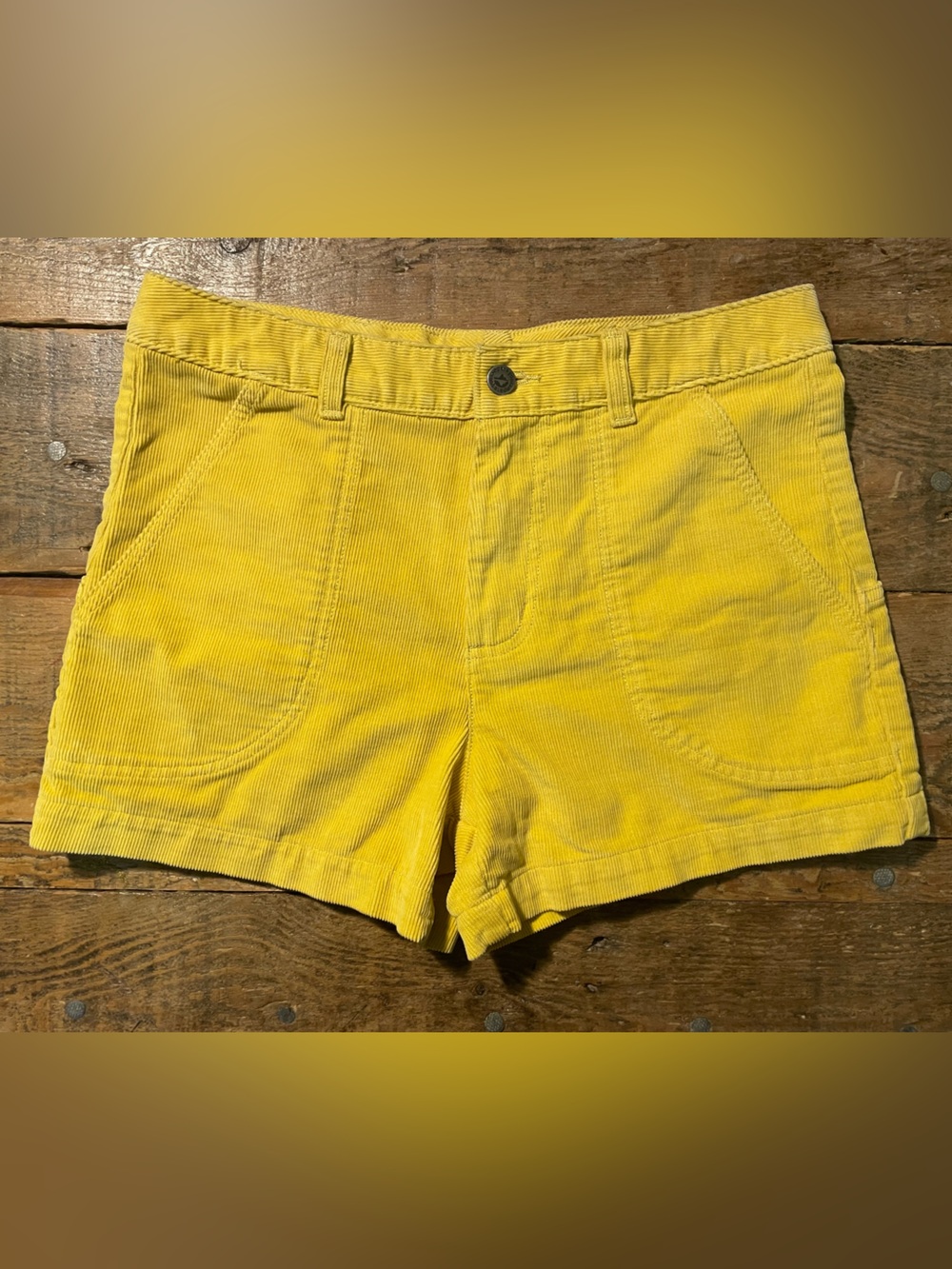 Patagonia Yellow Corduroy Women's Shorts